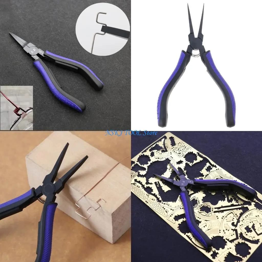 Pince à nez plat sans dents L8RC, pour téléphones portables, électronique, outil réparation fils bri