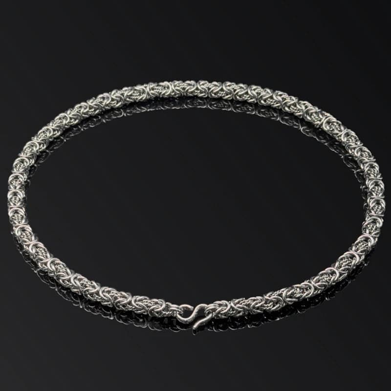 Collier hypoallergénique en titane pour hommes, chaîne d'anneaux imbriqués de 9mm, bijoux artisanaux