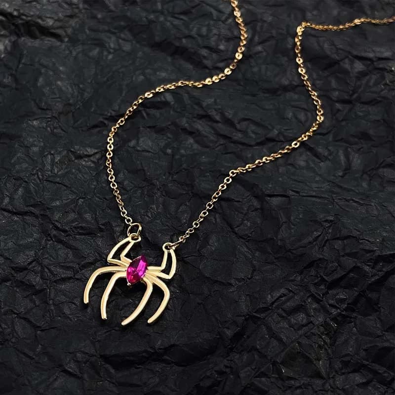 Colliers gothiques avec pendentif en forme de cœur rouge Rose pour femmes et hommes, Punk, Zircon, a