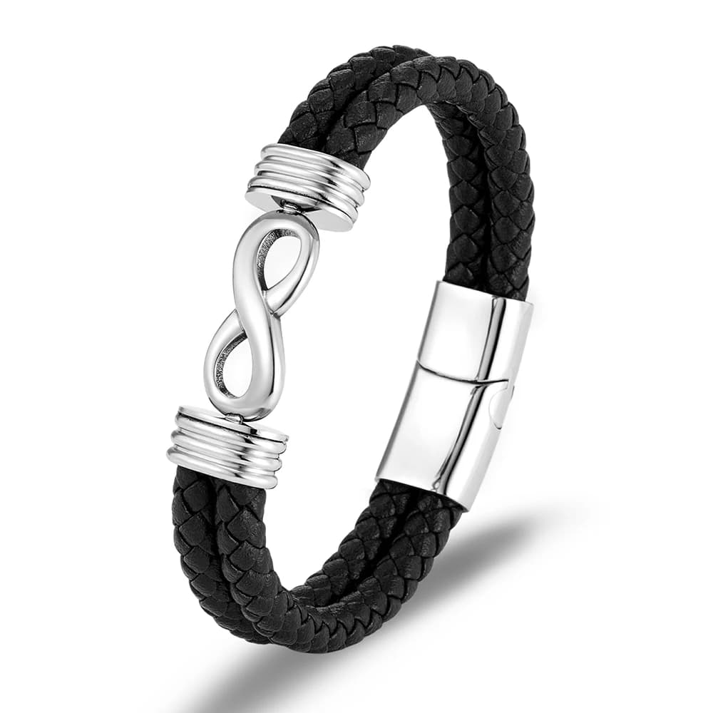 Bracelets en cuir numéro 8 pour hommes, cadeaux inspirants pour la fête des pères, bracelet manchett