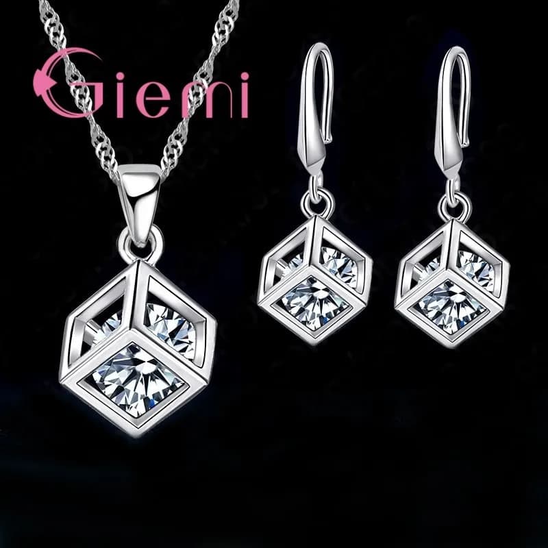 Ensemble de bijoux en argent Sterling 925, grande Promotion, accessoires de mariage, pendentif en cr