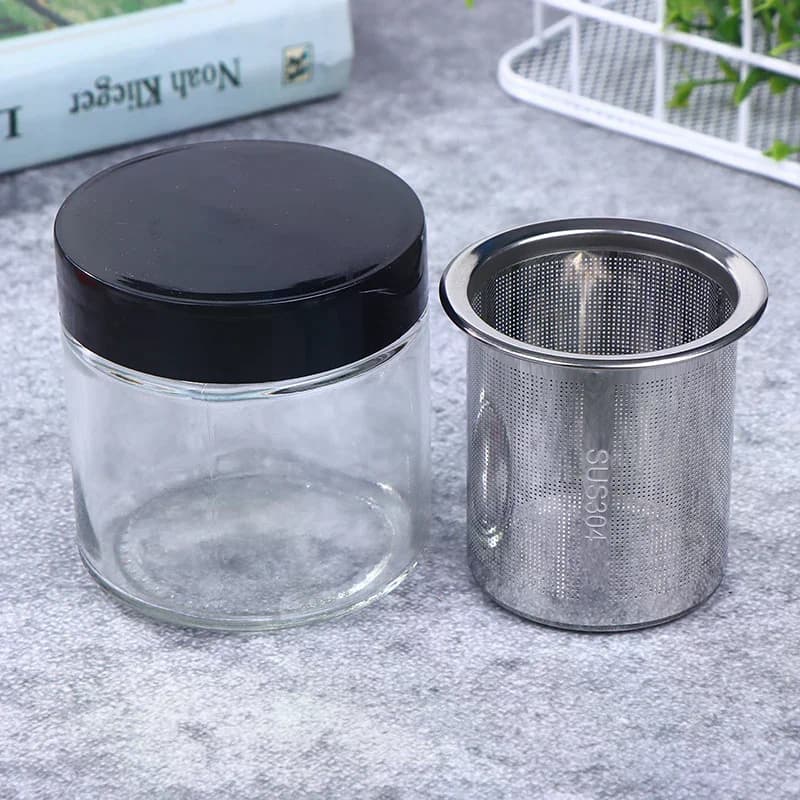 Pot de nettoyage de bijoux, tasse de lavage en diamant, Pot de nettoyage de verre avec couvercle ant