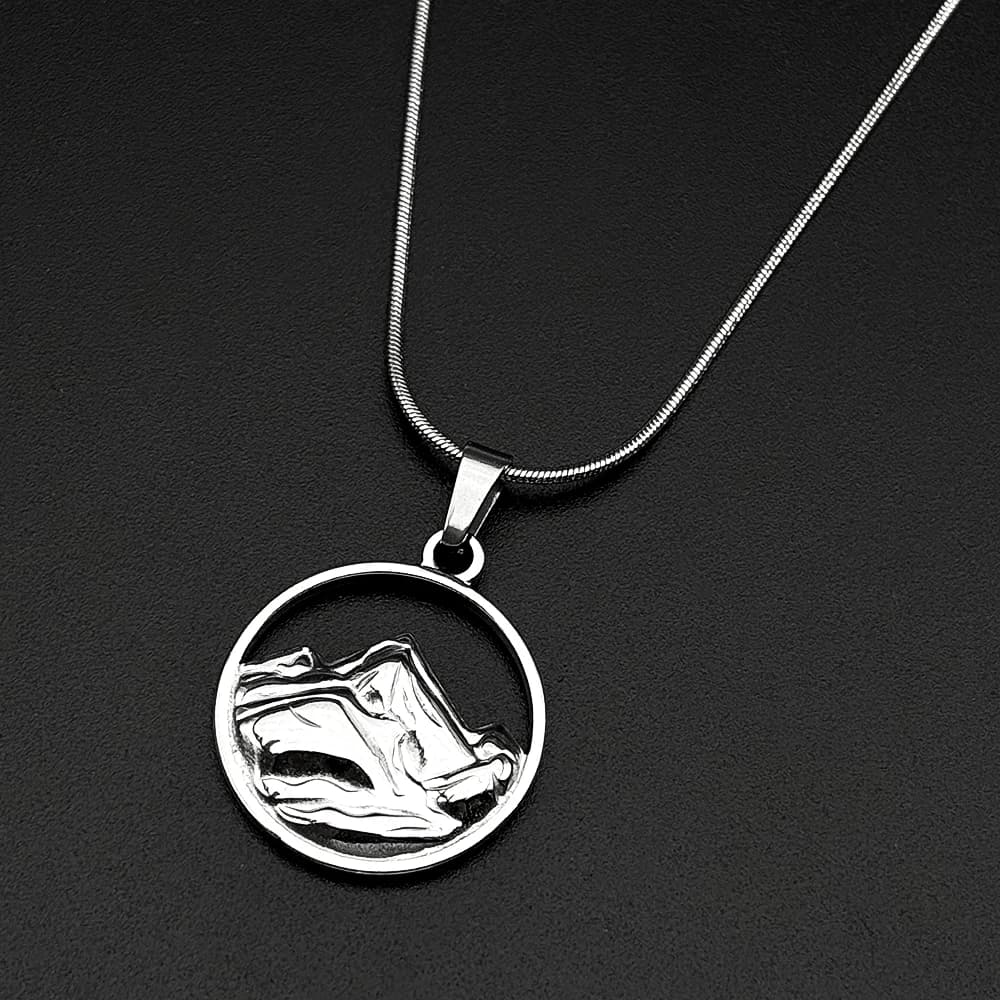 Collier Snowy Mountain Peak pour femmes et hommes, couleur or, pour randonnée, voyage en plein air,