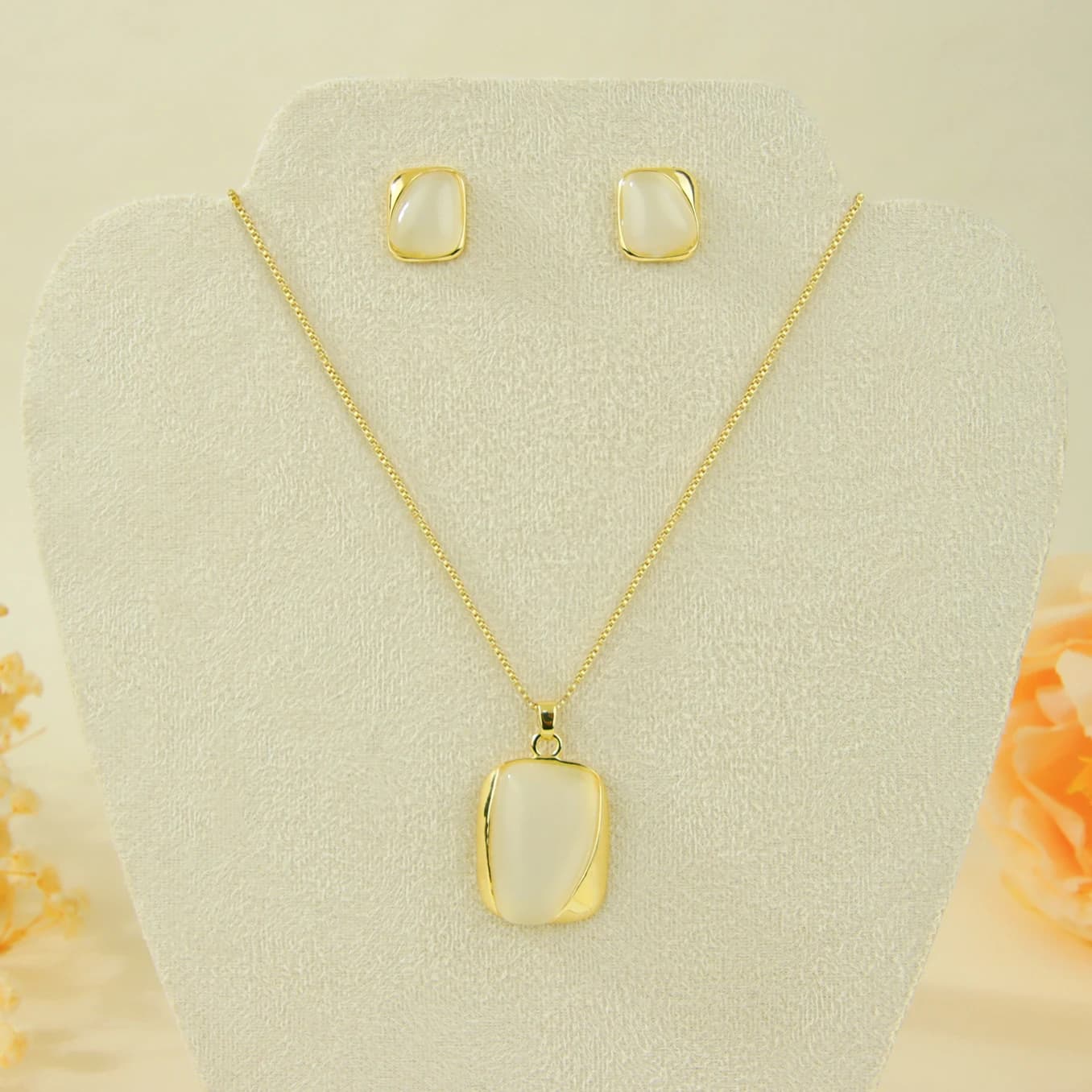 Ensemble de bijoux en cristal rare de mode brésilienne, collier et boucles d'oreilles en pierres pré