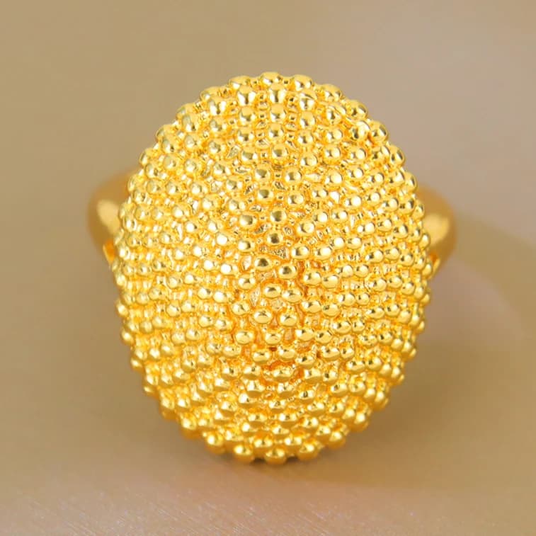 Bagues Chunky de Luxe Hip Hop de Dubaï Plaqué Or 21 carats, Mode Moyen-Orientale, Zirconium, Style P