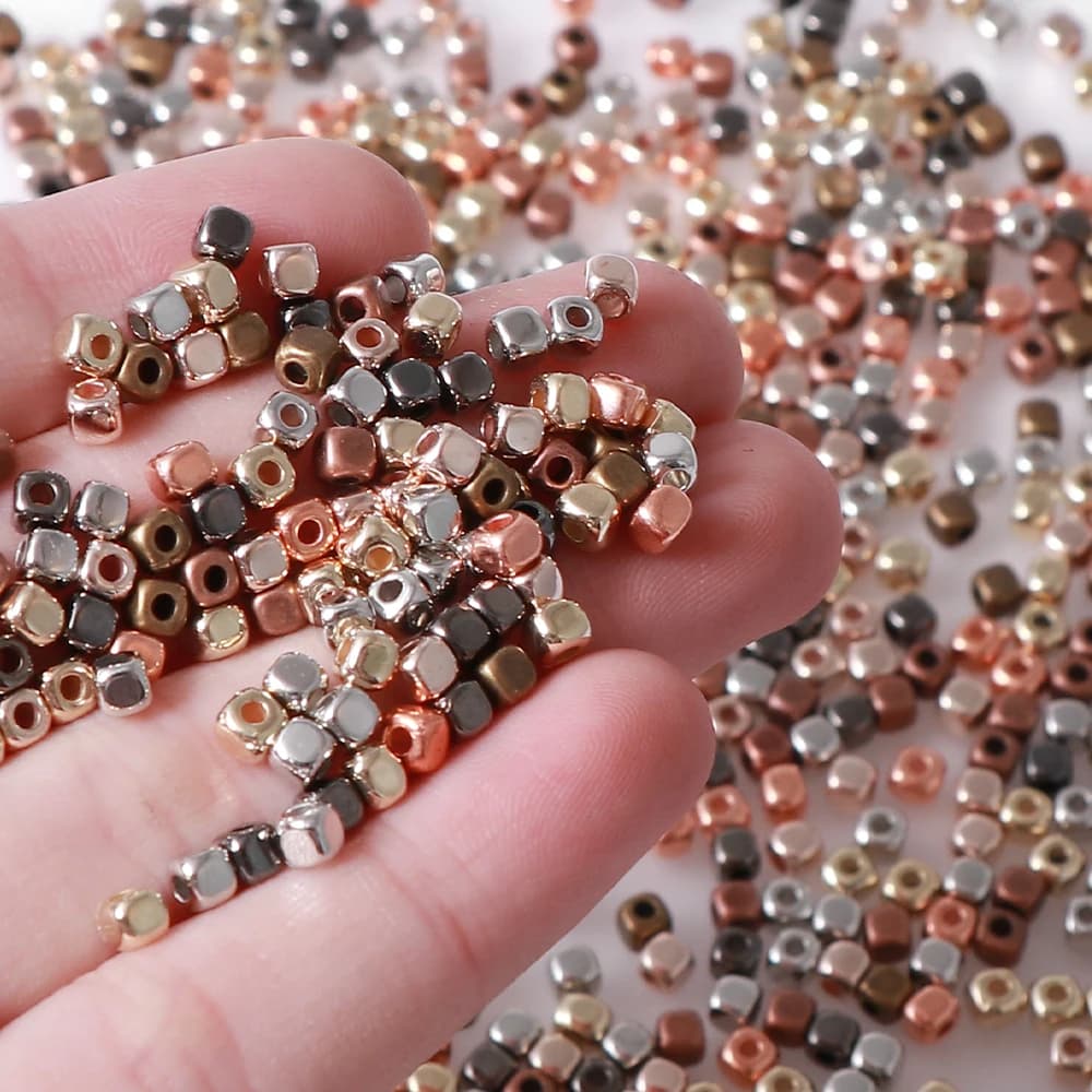 Perles carrées CCB avec coins arrondis, 800 pièces, 3mm, couleurs mélangées, pour bricolage, bijoux,