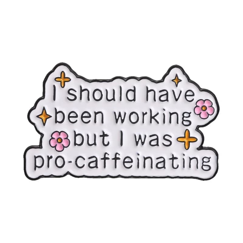 Broche en émail 'Coffee In Cute Cup Will Make Better' motif chat et café, pour sac, revers, badge, b