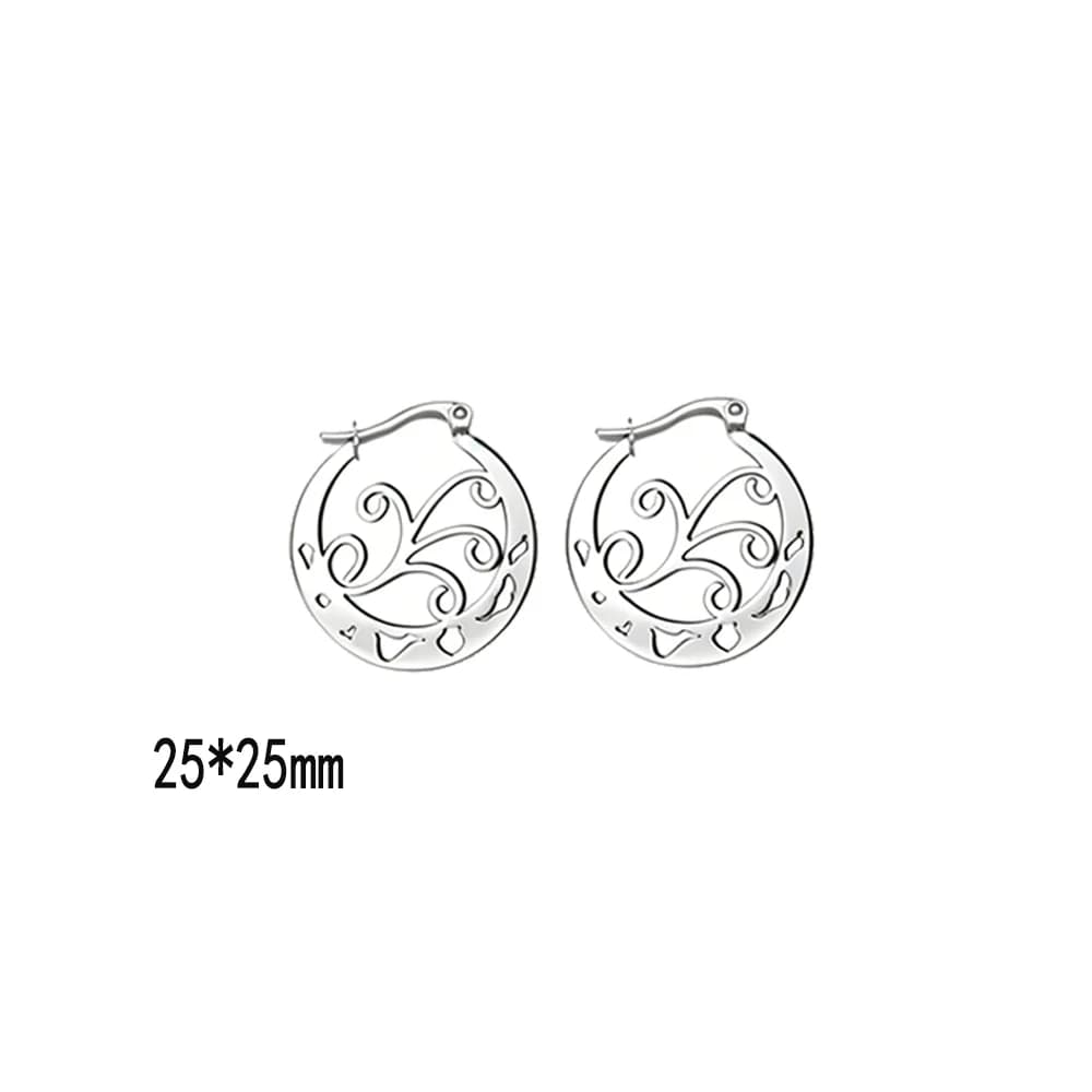 1 paire de boucles d'oreilles des îles canaries pour femmes et filles, bijoux canariens en acier ino