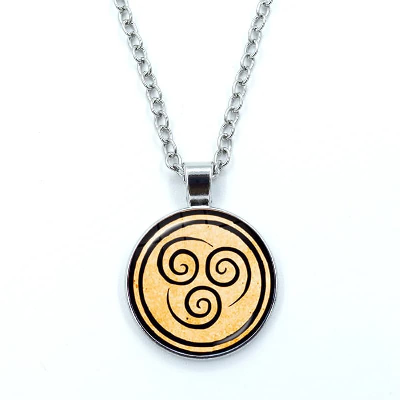 Collier avec pendentif en forme de dôme en verre, Avatar le dernier qui maître de l'air, pour femmes