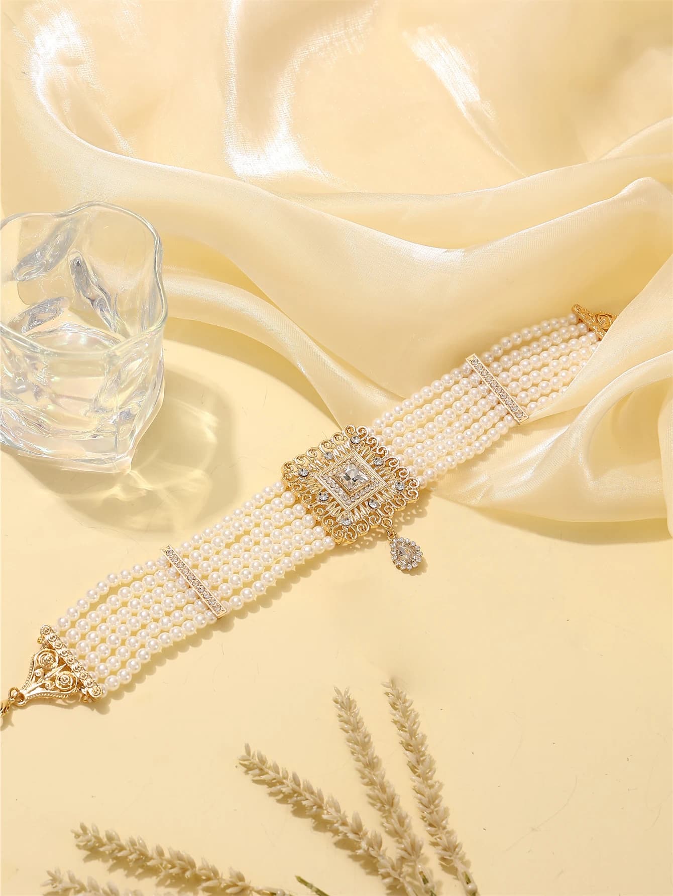 Ensemble de bijoux en perles marocaines pour femmes, luxueux collier et boucles d'oreilles de Style