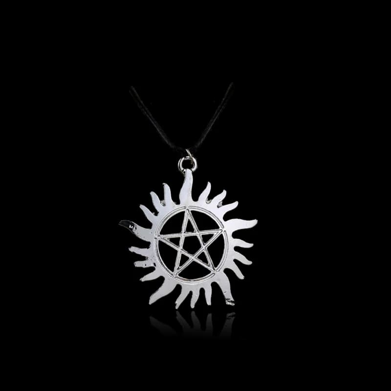 Collier pendentif en cuir Supernatural Dean pour femmes et hommes, amulette Winchester Jensen Ackles