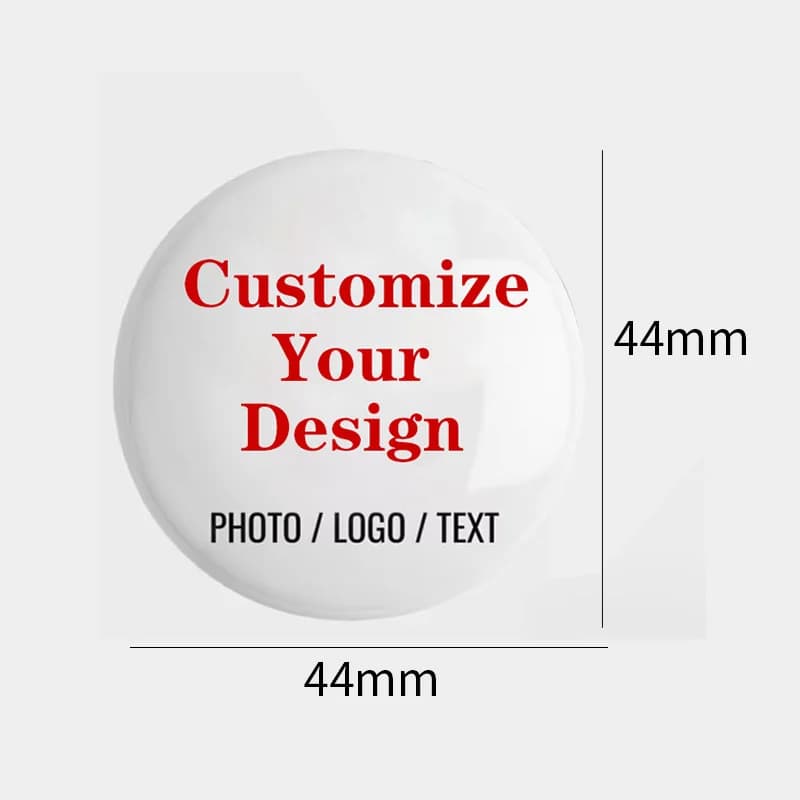 Broches personnalisées en fer blanc, Photo, Logo imprimé, broches personnalisées, Badges de boutons