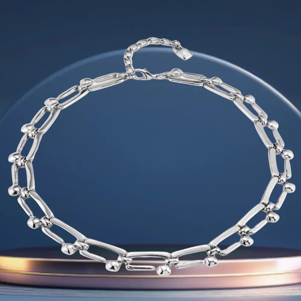 Collier personnalisé en forme d'ongle en argent, à la mode et décontracté, pour Couples, accessoires
