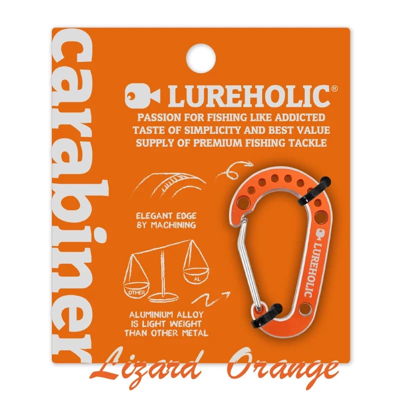 Lureholic – mousqueton en alliage d'aluminium de 4.5cm, coupe CNC légère pour lanière de pêche au le