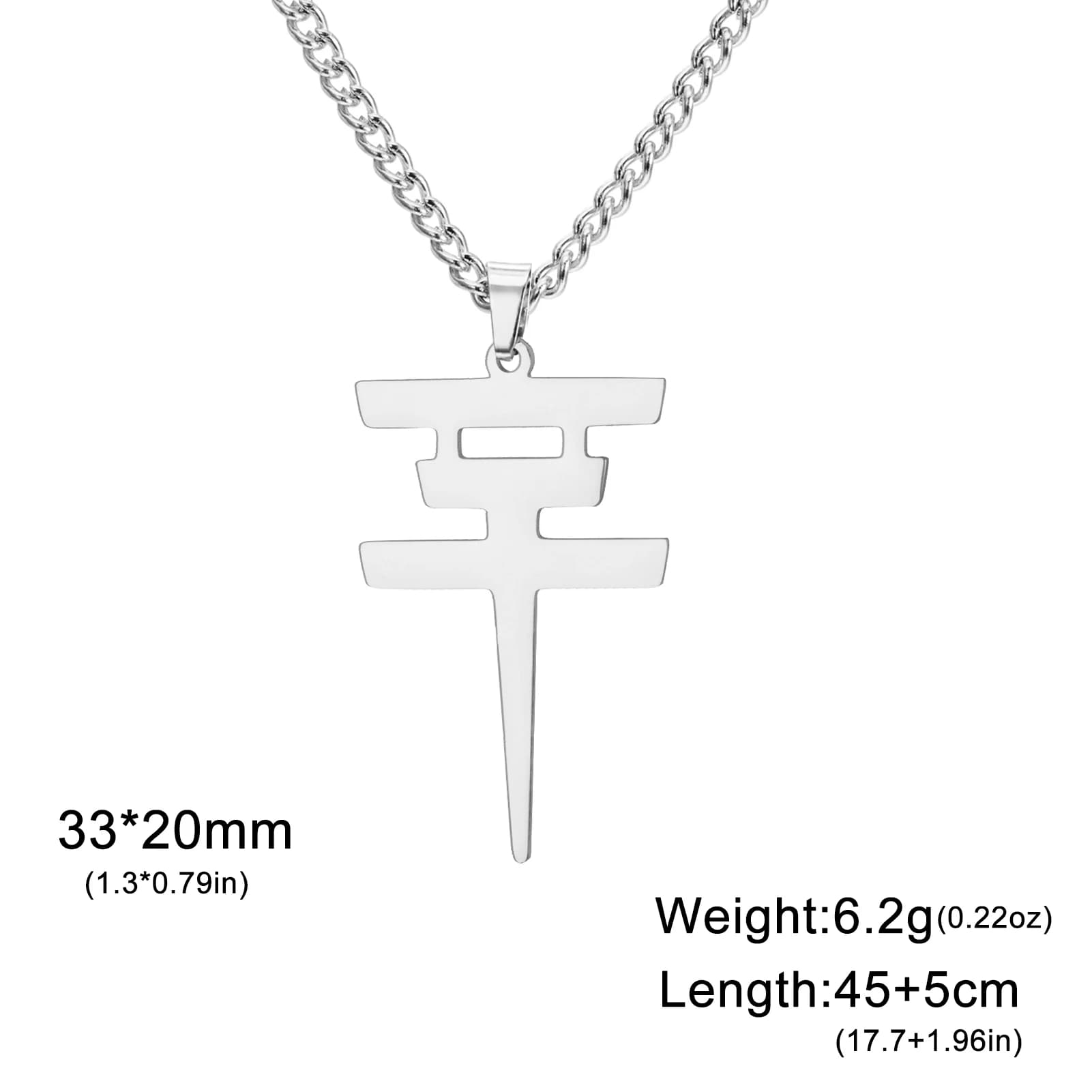 Tokio Hotel Merch Collier en acier inoxydable Bande Symbole Pendentif Alternative Rock Fan Collier A