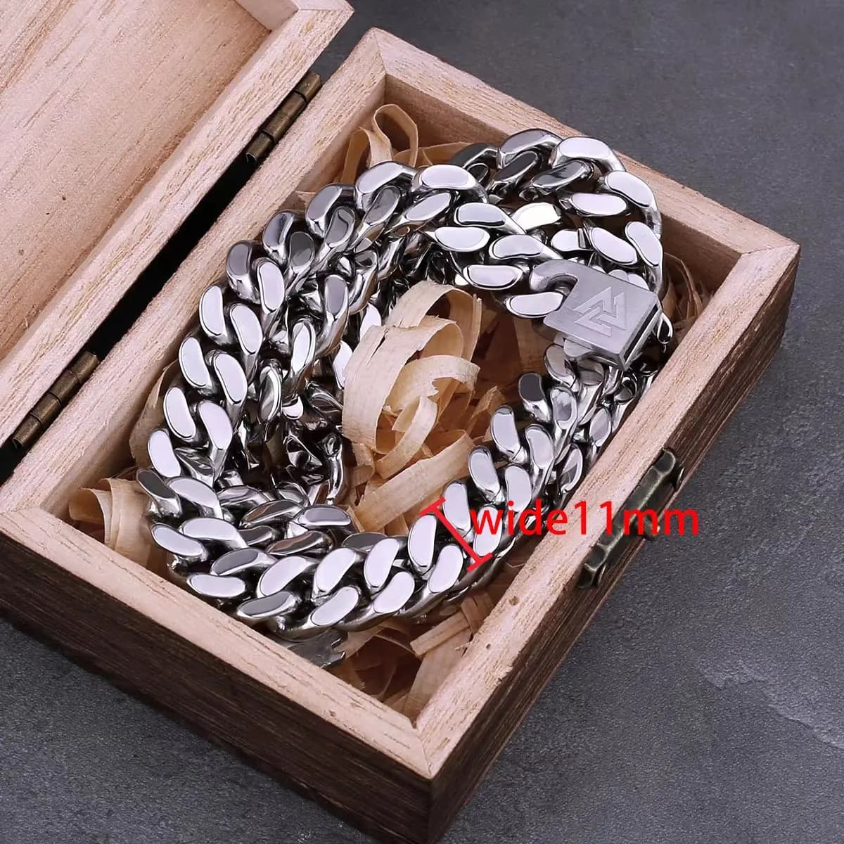 Chaîne cubaine Hip Hop pour hommes, collier en acier inoxydable fin poli, coupe sur les quatre côtés