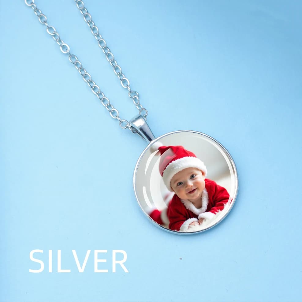 Collier Photo personnalisé, cadeau pour maman, papa, famille, nom personnalisé, bébé, enfant, souven