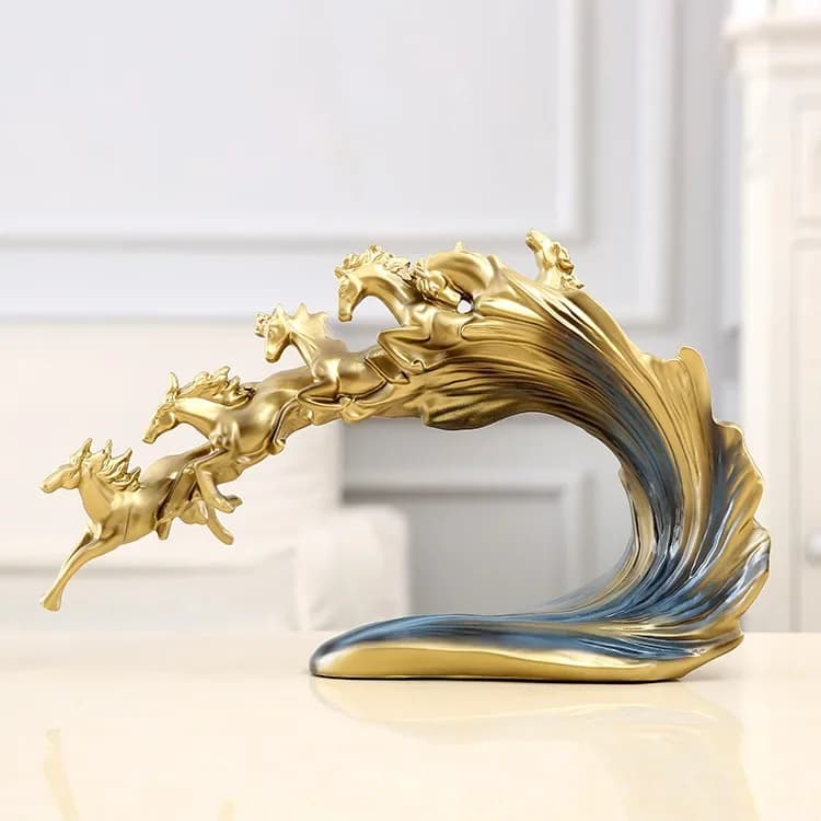 Présentoir de décoration de cave à vin européenne, cheval en résine, cadeau d'ouverture de comparate