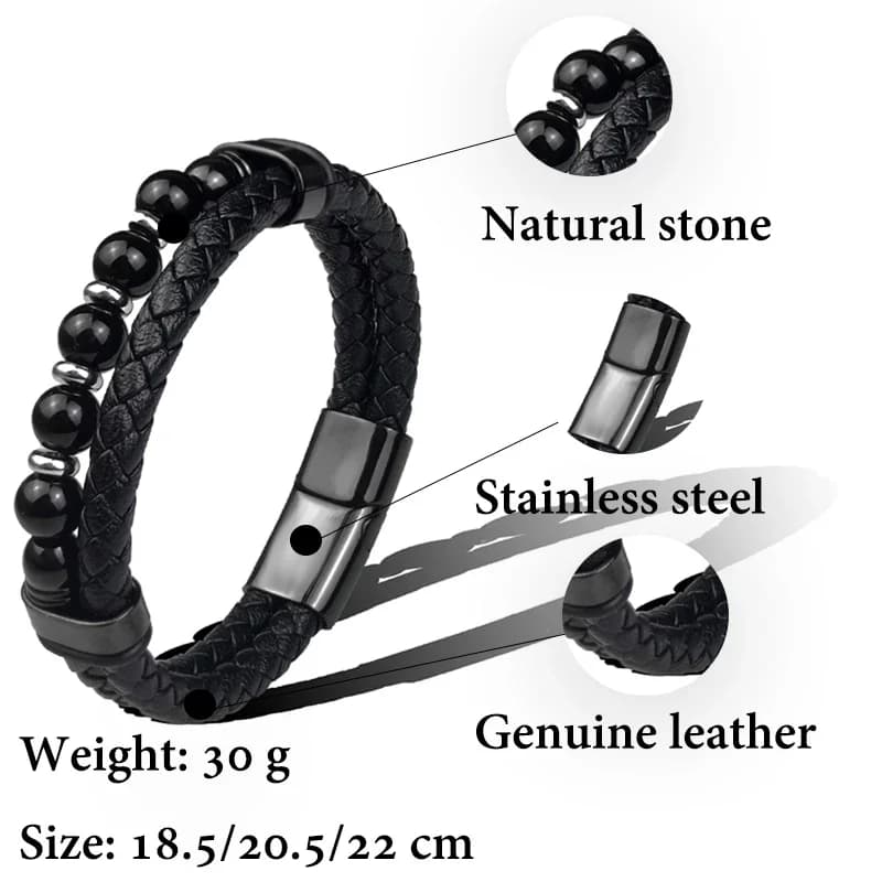 Bijoux 2025 bijoux Chakra chapelet pour hommes chaîne en acier inoxydable perles pour Bracelets en c