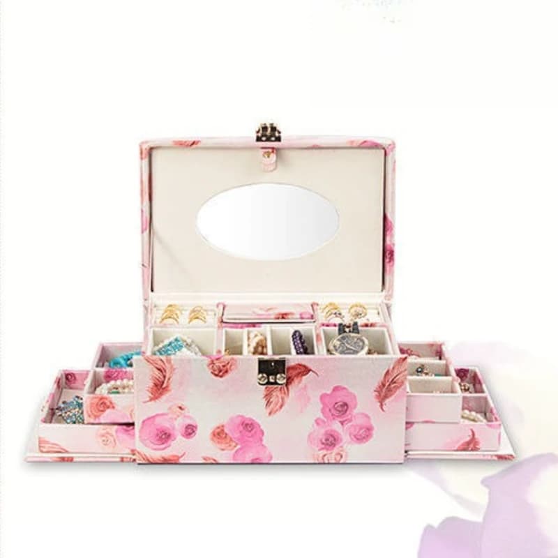 Boîte de rangement de bijoux en bois, boîtes pour colliers, boucles d'oreilles, bagues, organisateur
