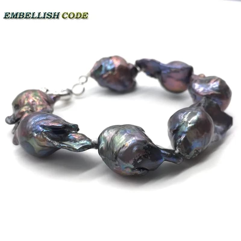 Bracelet de Perles Baroques de Grande Taille