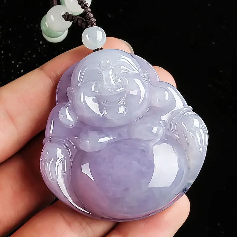 Pendentif bouddha en Jade AAA pour hommes et femmes, amulette en pierre de Jades violette, breloques de bouddha, bijoux, accessoires, cadeau