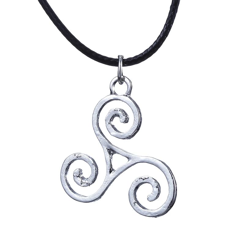 Mode charme adolescent loup Triskele collier Triskelion Allison Argent bijoux cadeaux