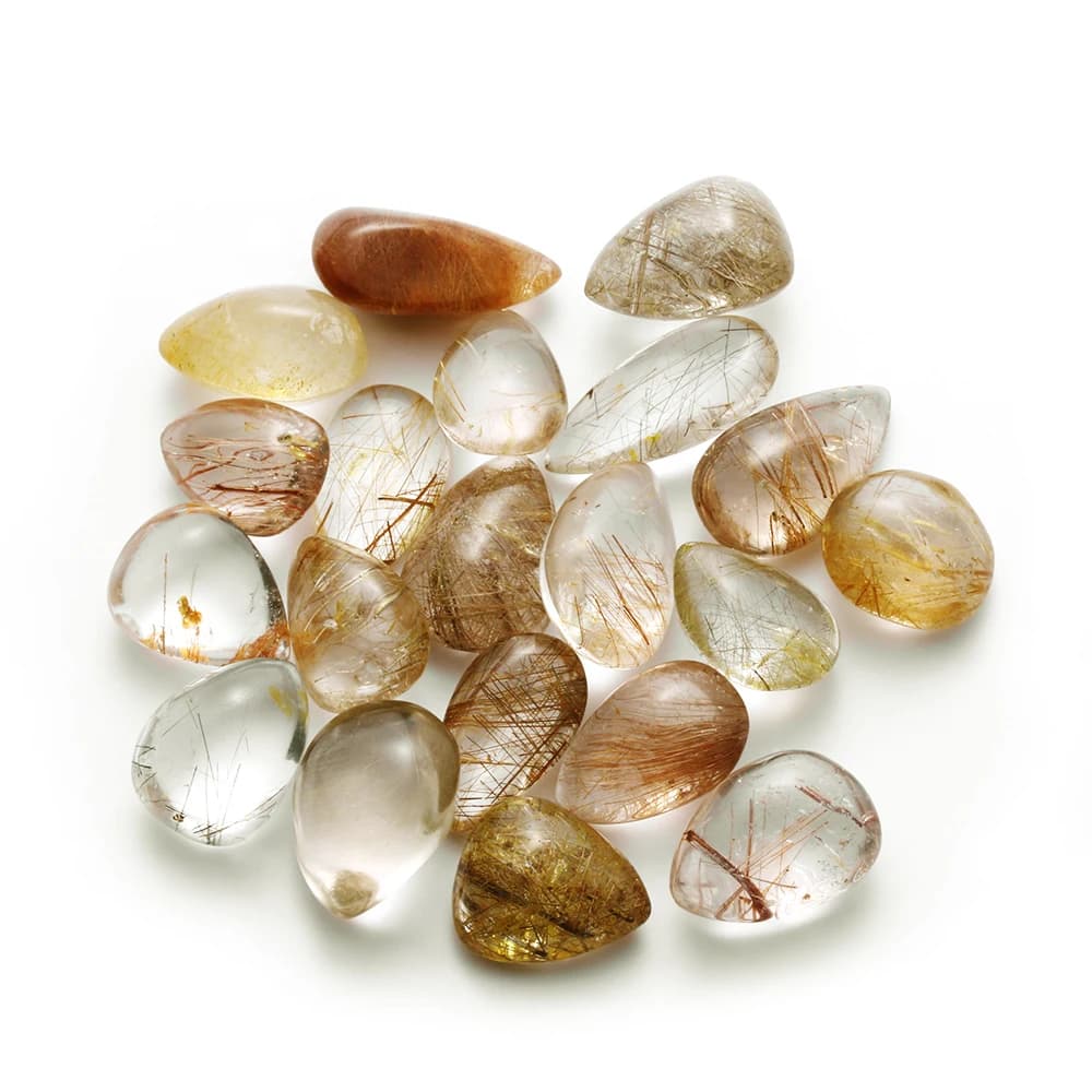 Bijoux en or naturel, véritable napSpecimens, décoration de la maison, pierre de guérison, rutile, quartz, cadeaux de festival, 1,2 pièces