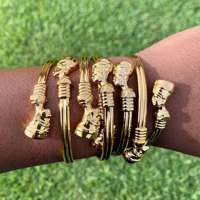 Bracelets réglables Nefertiti pour femmes et hommes, style africain, pour couple, hip-hop, punk, bijoux cadeaux 2026
