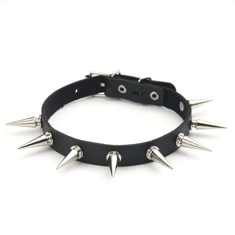 Collier ras du cou à pointes noires, clou à rivets, Punk Rock, Faux cuir, gothique, pour femmes et filles, Costume Harajuku, bijoux gothiques