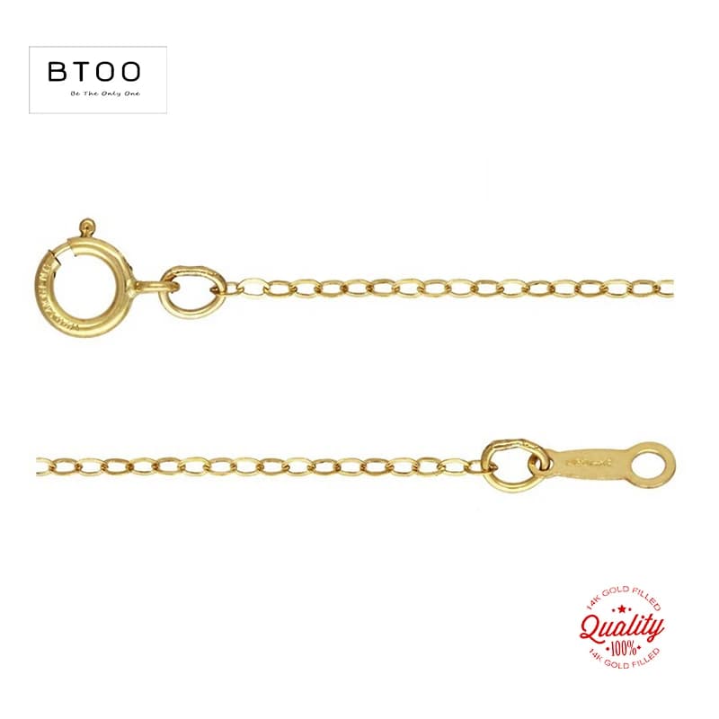 Collier chaîne plate en or véritable 14 carats, chaîne de 1,3 mm, bijoux en or, bijoux minimalistes en or pour femmes