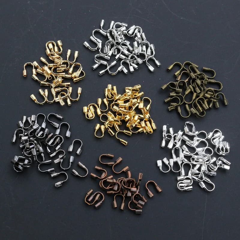 100pcs 4.5x4mm Fil Protecteurs Fil Garde Gardien Protecteurs boucles U Forme Accessoires Connecteur Pour La Fabrication De Bijoux Résultats