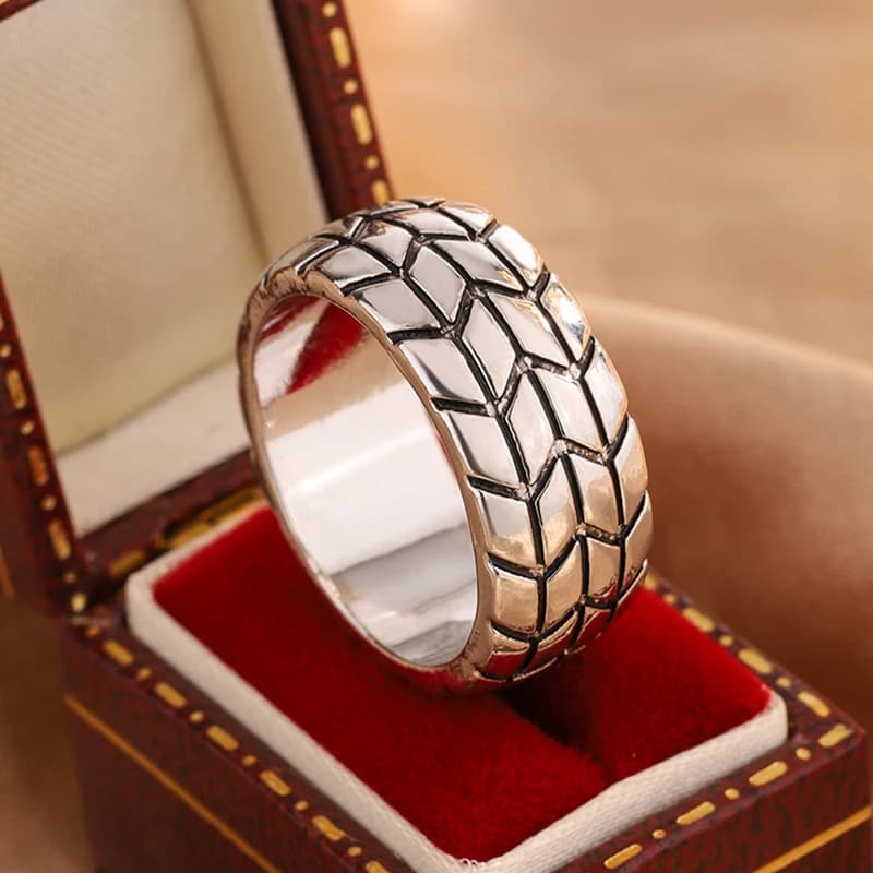 Bagues pour hommes et femmes, bijoux en forme de pneu, bijoux de fête, bijoux de Style Hip-hop, bague plaquée argent 925, nouvelle collection 2026
