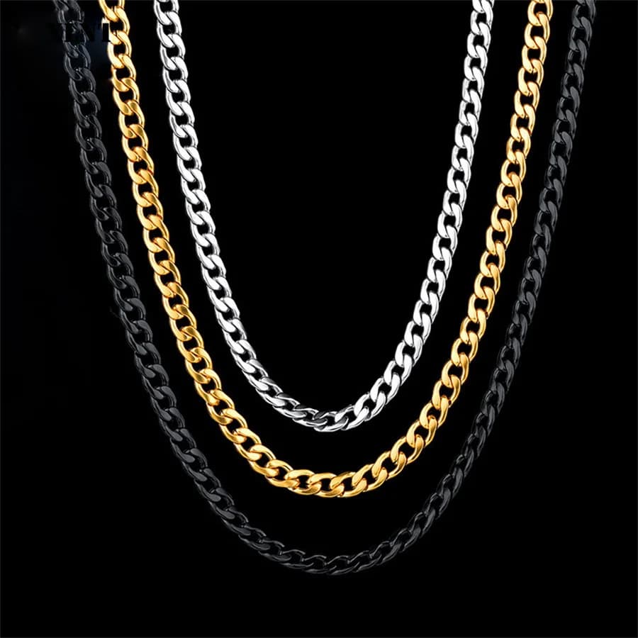 Collier chaîne en acier inoxydable