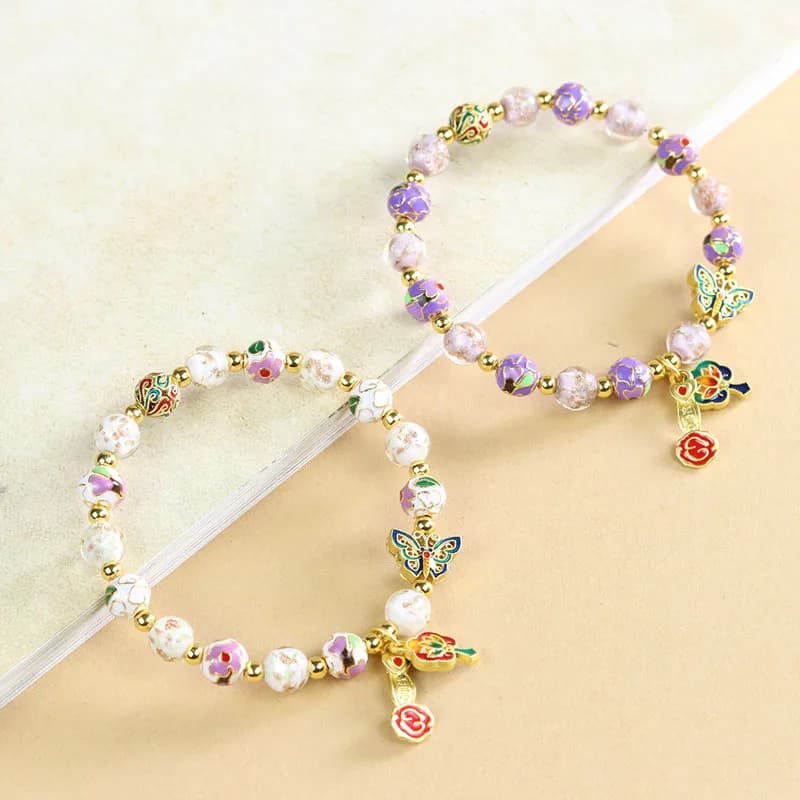 Bracelet cloisonné léger de luxe pour femmes