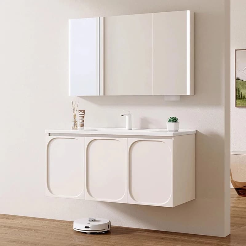 Miroir rangement salle de bain armoire flottant moderne minimaliste vanité