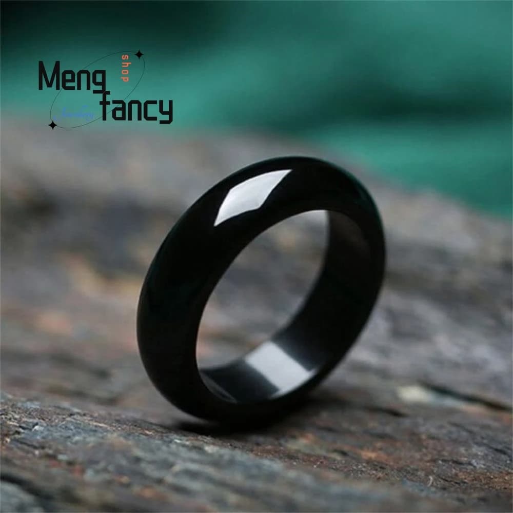 Bague en Agate Chalcédoine Naturelle Brésilienne, Perles de Prière DIY, Bijou Tendance Populaire, Cadeau de Vacances Idéal pour Couples, Meilleure Vente