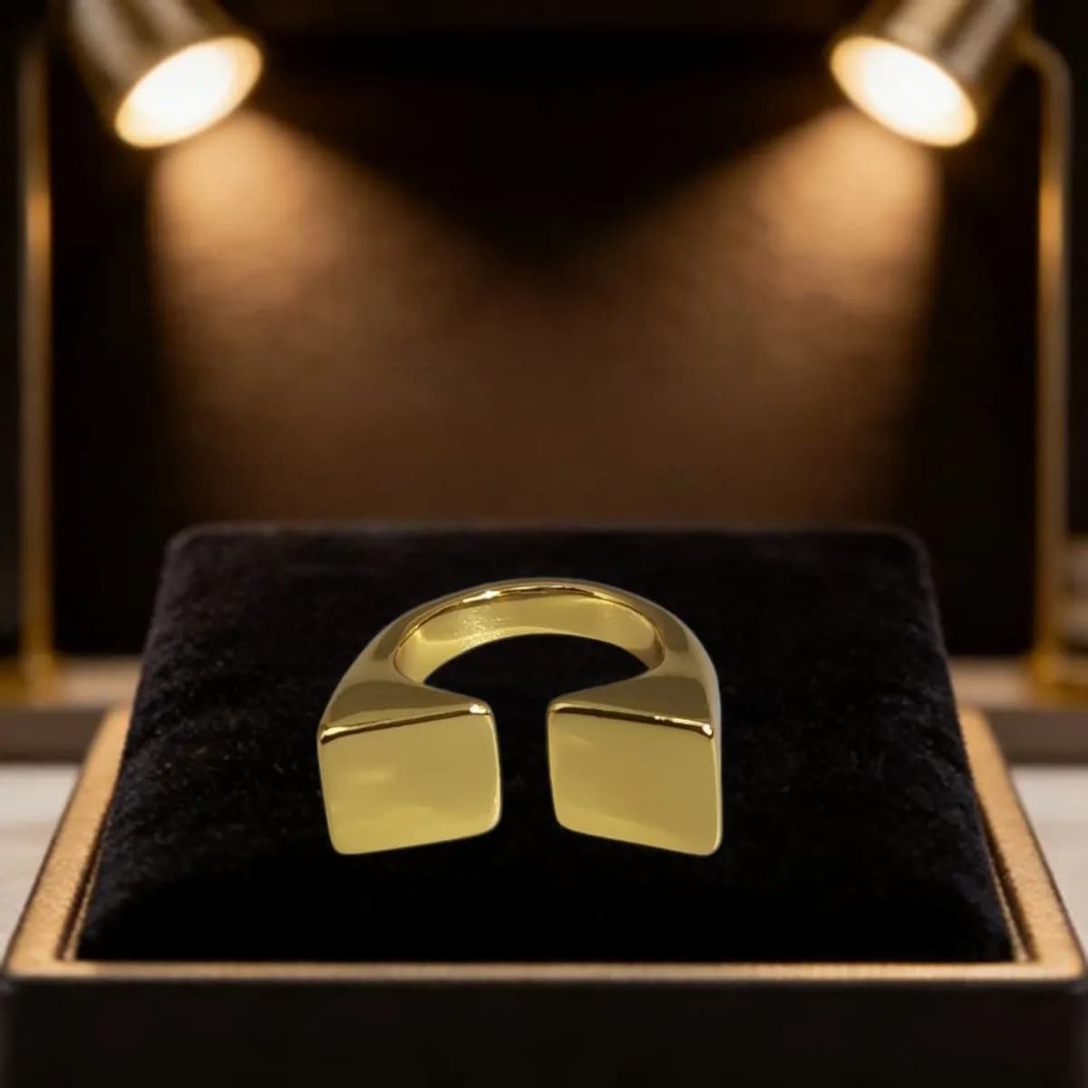 Bague ouverte géométrique or et argent style loisirs quotidiens Espagne 2026, accessoires de bijoux, cadeau charmant