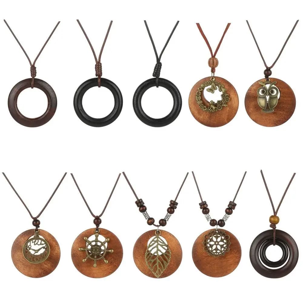 Pendentif en cuir vintage pour la décoration du cou