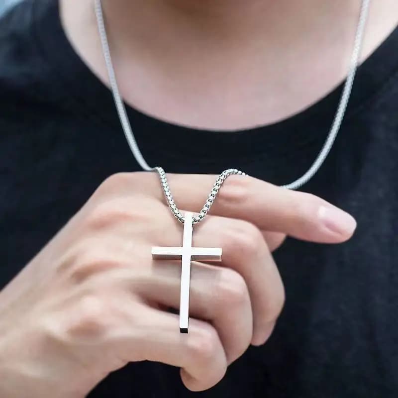 2025 nouvelle Religion chrétienne Simple collier pour femmes hommes vierge marie jésus croix pendentif chaînes bijoux de mode longueur 60/70CM