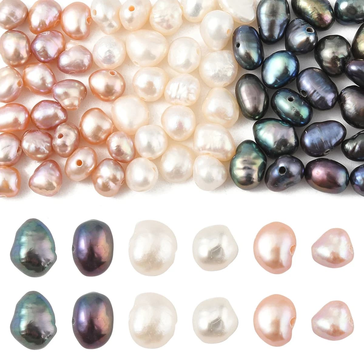 10 pièces de perles de culture d'eau douce naturelles, perles baroques Keshi pour boucle d'oreille et collier, fabrication de bijoux à faire soi-même