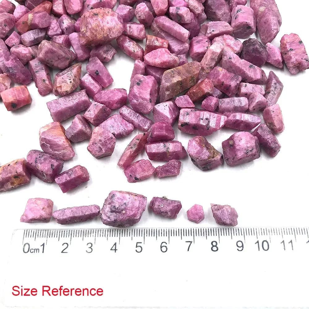 Minerai naturel corindon rubis pierres spécimen à collectionner minéral Reiki cristaux guérison pierres précieuses brute sorcellerie spirituelle bijoux à bricoler soi-même