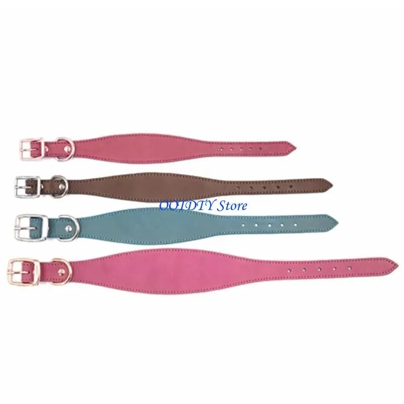 367A Collier cuirs artisanaux pour les lurchers chiot large collier grandes races colliers