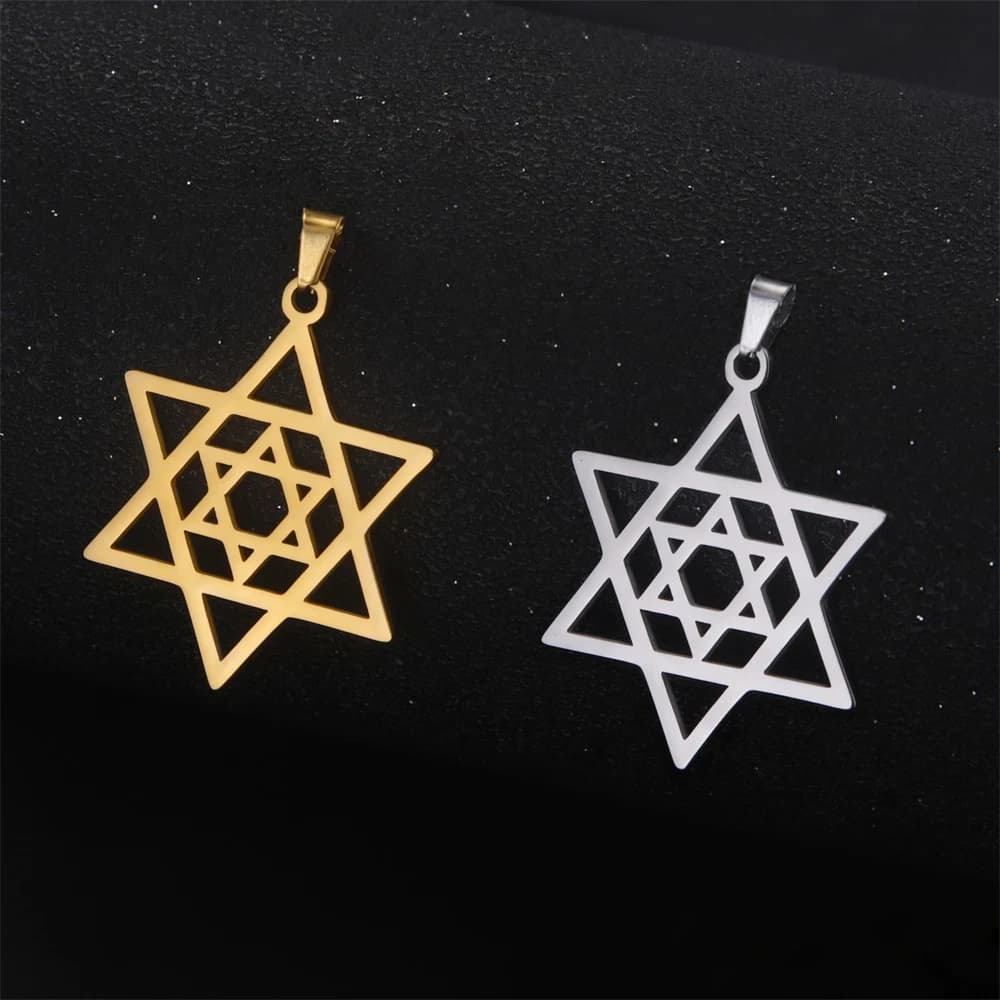 Pendentif de Bouclier Étoile de FC en Acier Inoxydable