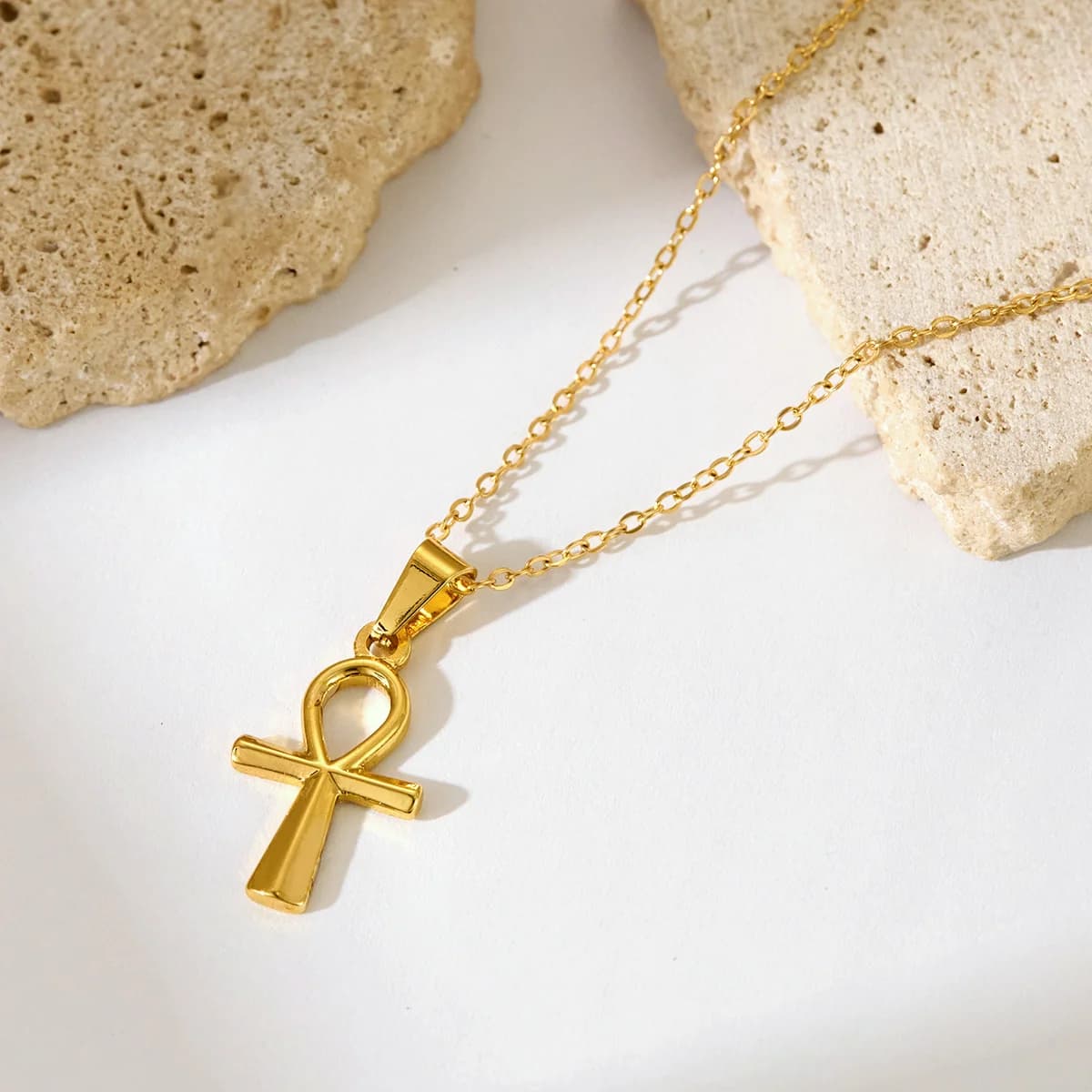 Collier Pendentif Croix en Acier Inoxydable