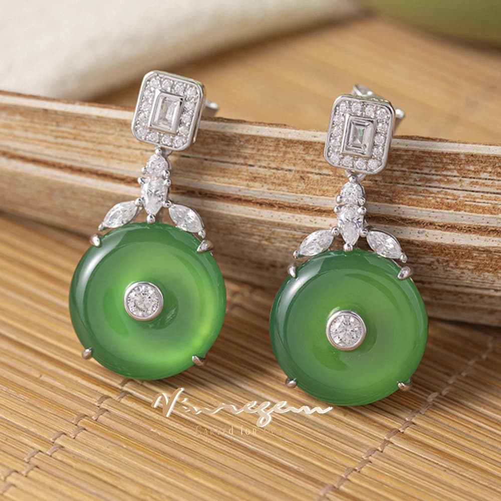 Vinregem-Boucles d'Oreilles Pendantes Vintage en Argent Sterling 925, Bijoux Fins, Diamant Naturel à Haute Teneur en Carbone, Cadeaux pour les Travailleurs, 15 mm