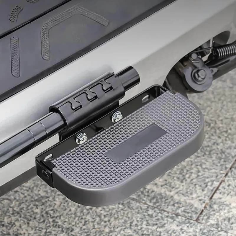 Repose-pieds pliables robustes et élargis pour moto et trottinette électrique, 20-25 mm, avec caoutchouc antidérapant et fixation sur barre de protection
