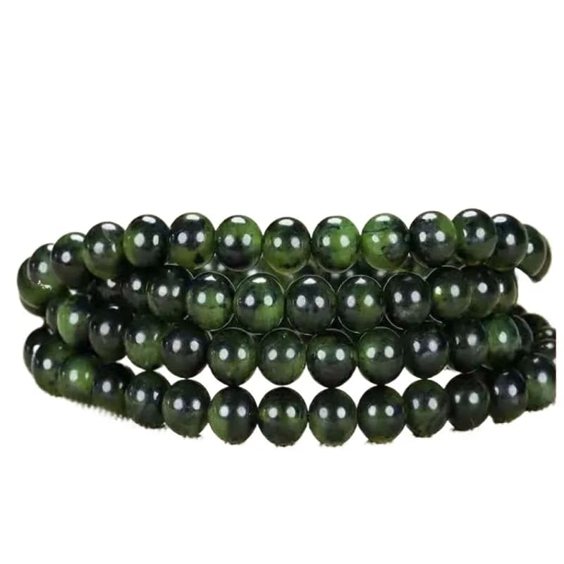 Collier en pierre de roi de médecine naturelle, perles rondes, bijoux classiques pour hommes et femmes
