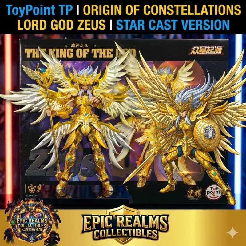 Nouvelle figurine d'action InToypoint/TPSaintSeiyaMyth Cloth EXMMetalLight GoldZeusTotem/ObjectSOG/Soul of God Knights of the Zodiac