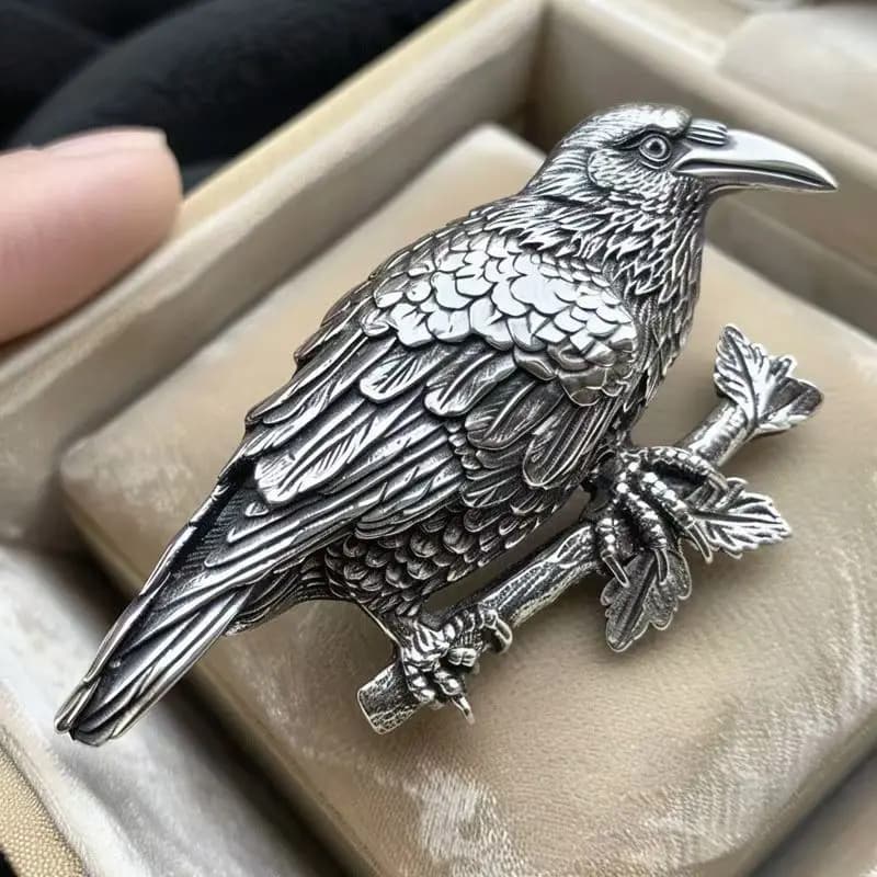 OriginOriginal broche bijoux personnalité Style foncé corbeau poitrine fleur broche vêtements accessoire conception